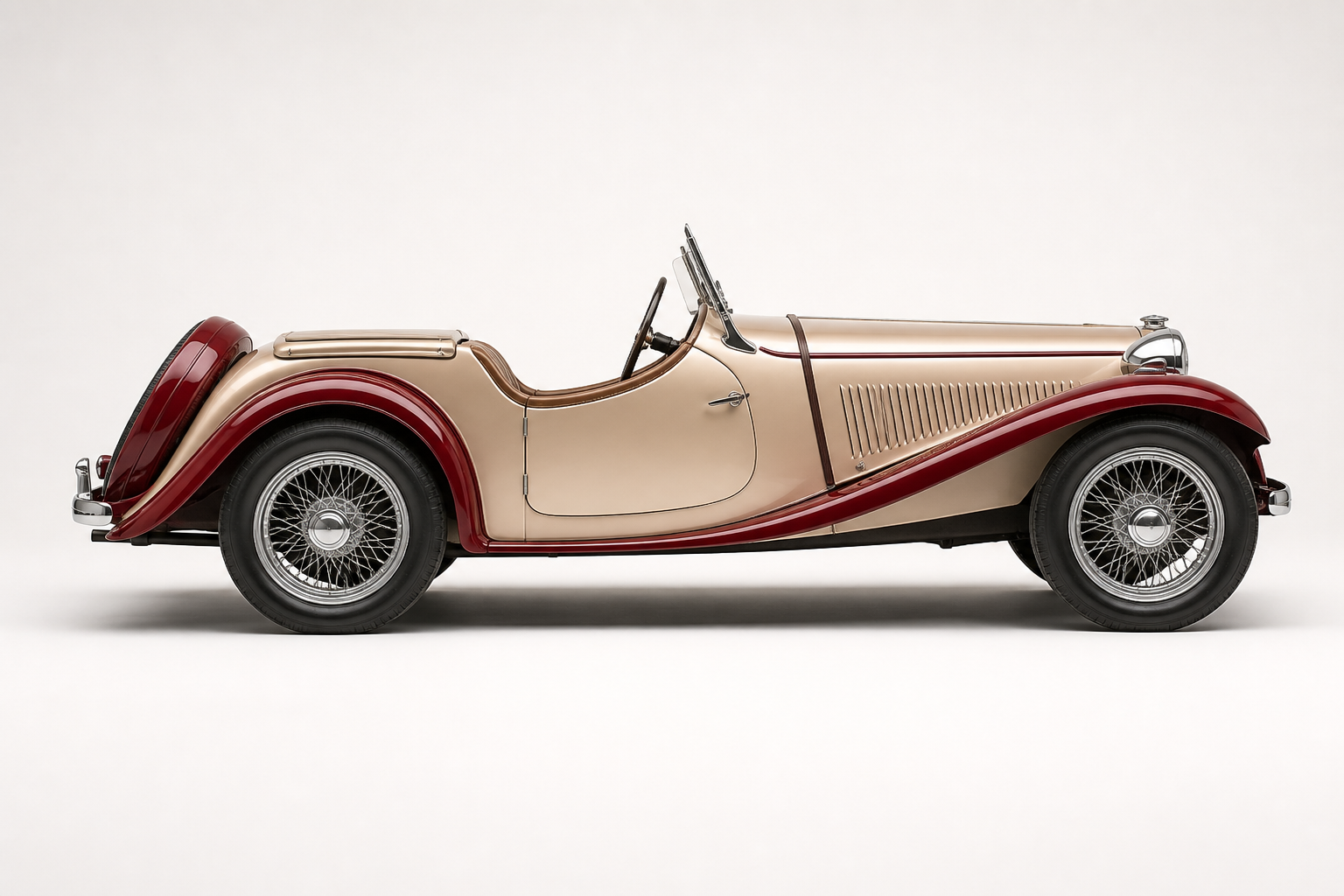 Fotorealistischer klassischer Roadster in den Farben der KFZ Werkstatt Dogan